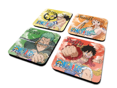 ONE PIECE - Personnages- Pack de 4 Dessous de Verre 