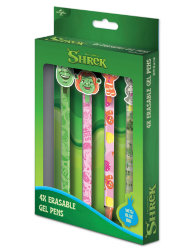 SHREK - 4 Stylos à Gel Effaçable + Head Topper 