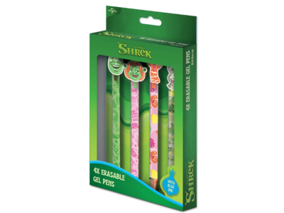 SHREK - 4 Stylos à Gel Effaçable + Head Topper 
