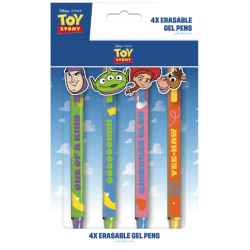TOY STORY - 4 Stylos à Gel Effaçable + Head Topper 