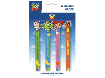 TOY STORY - 4 Stylos à Gel Effaçable + Head Topper 