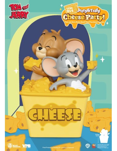 TOM & JERRY - "Jerry & Tuffy Cheese Party" - Tirelire 23.4cm 