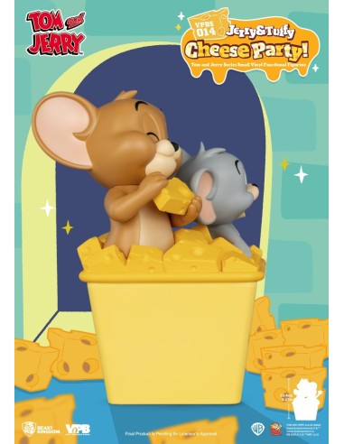 TOM & JERRY - "Jerry & Tuffy Cheese Party" - Tirelire 23.4cm 