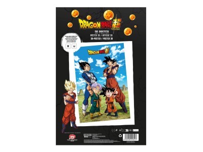 DRAGON BALL SUPER - Famille - Poster 3D - 58x38cm 