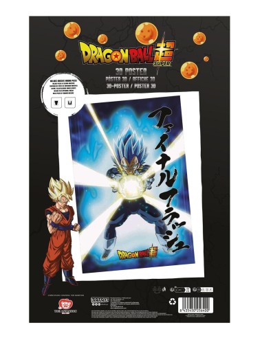 DRAGON BALL SUPER - Vegeta le Survivant - Poster 3D - 58x38cm 