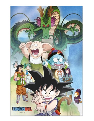 DRAGON BALL - Shenron & Héros - Poster 3D - 58x38cm 