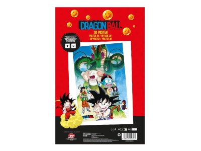 DRAGON BALL - Shenron & Héros - Poster 3D - 58x38cm 