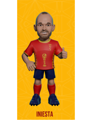 ESPAGNE - Iniesta - Figurine Minix Coupe du Monde des Légendes 12cm 
