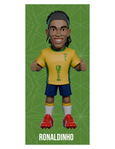 BRESIL - Ronaldinho - Figurine Minix Coupe du Monde des Légendes 12cm 