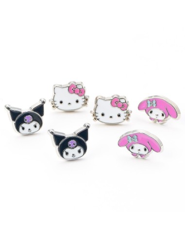 HELLO KITTY & Friends - Set de 3 Pairs de Clous d'Oreilles 