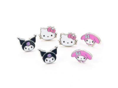 HELLO KITTY & Friends - Set de 3 Pairs de Clous d'Oreilles 