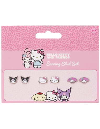 HELLO KITTY & Friends - Set de 3 Pairs de Clous d'Oreilles 
