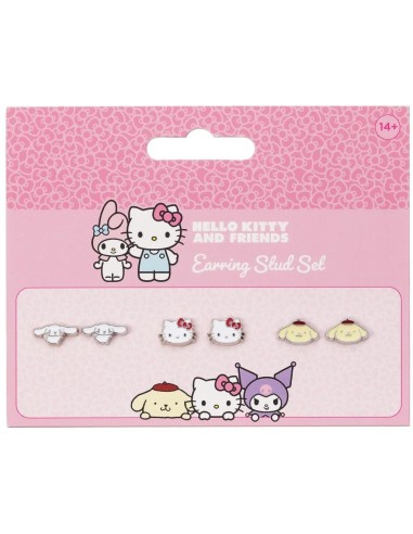 HELLO KITTY & Friends - Set de 3 Pairs de Clous d'Oreilles 