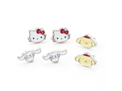 HELLO KITTY & Friends - Set de 3 Pairs de Clous d'Oreilles 