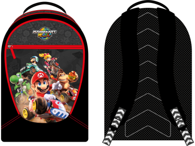 MARIO KART WORLD - Sac à Dos 3 Compartiments  '32x45x18cm' 