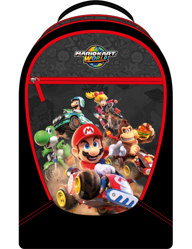 MARIO KART WORLD - Sac à Dos 3 Compartiments  '32x45x18cm' 