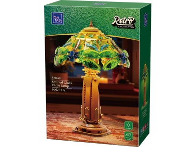 PANTASY - Stained Glass Table Lamp - Bloc de Construction 1067 pcs 