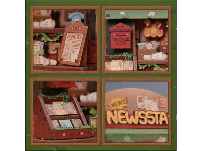 TALEBOX CORNER - Mini House Kit - Kioske à Journaux - 50pc 