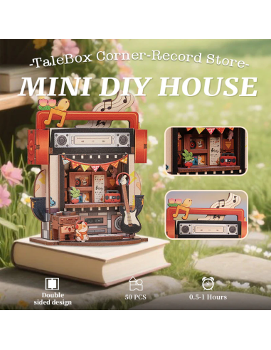 TALEBOX CORNER - Mini House Kit - Magasin de Disques - 52pc 
