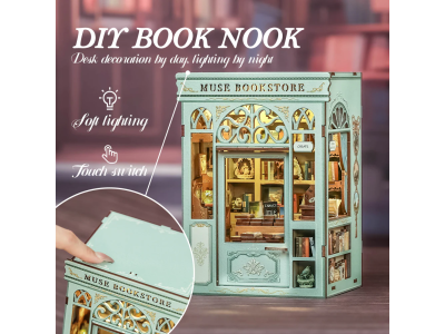 BOOK NOOK KIT - DIY- Librairie Muse - 201pc + LED Light 