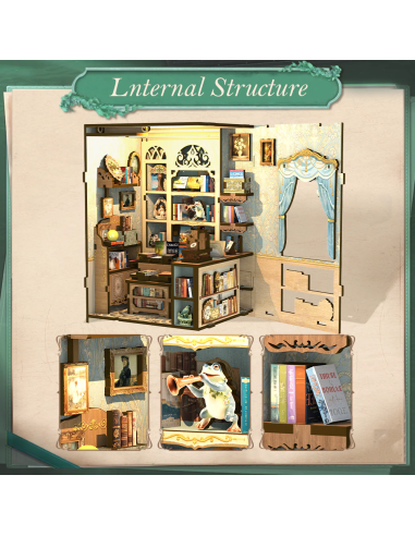 BOOK NOOK KIT - DIY- Librairie Muse - 201pc + LED Light 