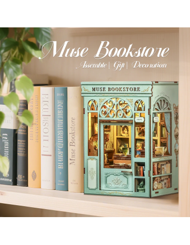 BOOK NOOK KIT - DIY- Librairie Muse - 201pc + LED Light 