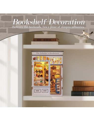 BOOK NOOK KIT - DIY- Librairie Scolaire - 168pc + Eclairage LED 