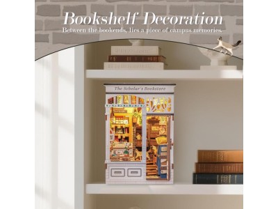 BOOK NOOK KIT - DIY- Librairie Scolaire - 168pc + Eclairage LED 