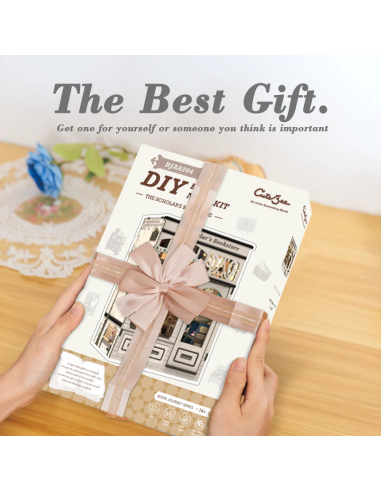 BOOK NOOK KIT - DIY- Librairie Scolaire - 168pc + Eclairage LED 