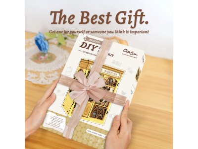 BOOK NOOK KIT - DIY- Librairie Culinaire - 156pc + Eclairage LED 