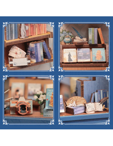 BOOK NOOK KIT - DIY- Librairie Littéraire - 186pc + Eclairage LED 
