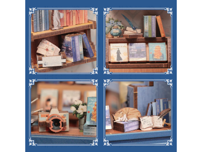 BOOK NOOK KIT - DIY- Librairie Littéraire - 186pc + Eclairage LED 