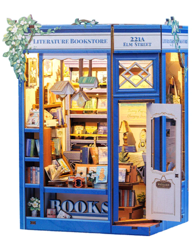 BOOK NOOK KIT - DIY- Librairie Littéraire - 186pc + Eclairage LED 
