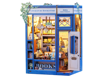 BOOK NOOK KIT - DIY- Librairie Littéraire - 186pc + Eclairage LED 