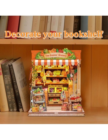 MINIATURE HOUSE - DIY- L'Epicerie Verte - 301pc + Eclairage LED 