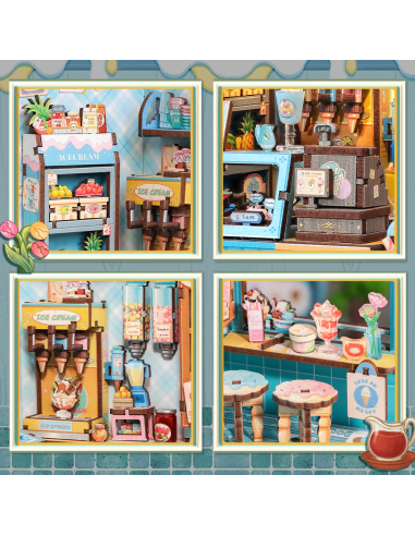 MINIATURE HOUSE - DIY- Glacier Bella - 225pc + Eclairage LED 