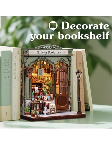 MINIATURE HOUSE - DIY- Galerie Librairie - 246pc + Eclairage LED 
