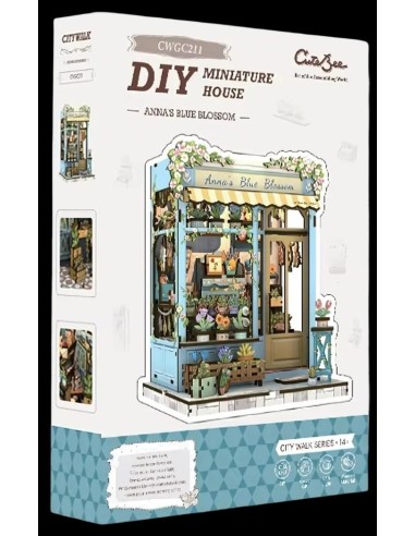 MINIATURE HOUSE - DIY- La Fleur Bleue d'Anna - 255pc + Eclairage LED 