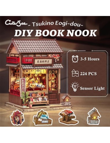 MINIATURE HOUSE - DIY- Tsukino Eogi-Dou - 224pc + Eclairage LED 