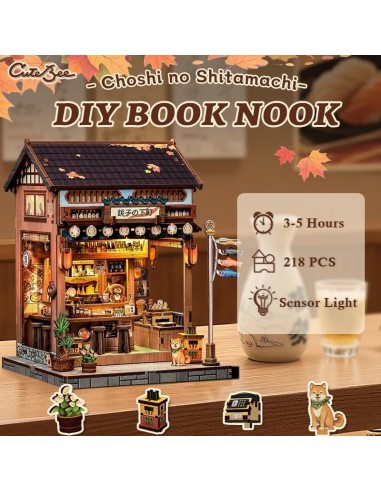MINIATURE HOUSE - DIY- Choshi no Shitamachi - 218pc + Eclairage LED 