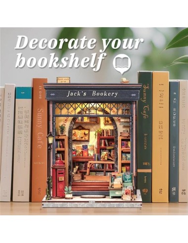MINIATURE HOUSE - DIY- La Librairie de Jack - 330pc + Eclairage LED 