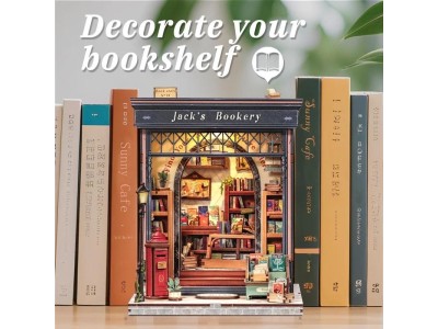 MINIATURE HOUSE - DIY- La Librairie de Jack - 330pc + Eclairage LED 