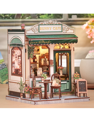 MINIATURE HOUSE - DIY- Café Sunny - 233pc + Eclairage LED 