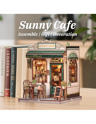 MINIATURE HOUSE - DIY- Café Sunny - 233pc + Eclairage LED 