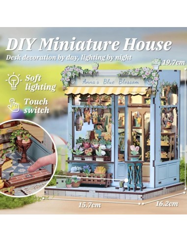 MINIATURE HOUSE - DIY- Sweet Marie - 242pc + Eclairage LED 