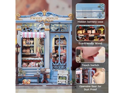 MINIATURE HOUSE - DIY- Sweet Marie - 242pc + Eclairage LED 