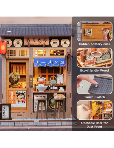 MINIATURE HOUSE - DIY- Morita-Ya - 240pc + Eclairage LED 