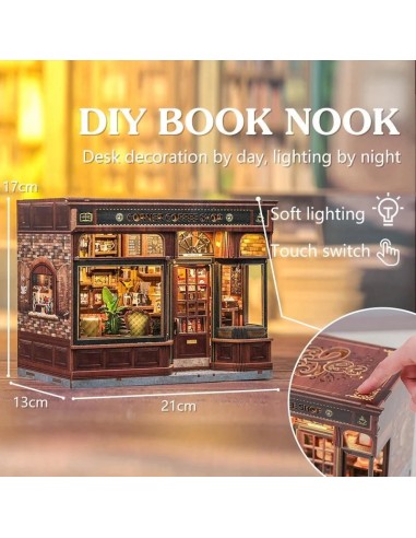 MINIATURE HOUSE - DIY- Corner Coffee Shop - 294pc+Eclairage LED 