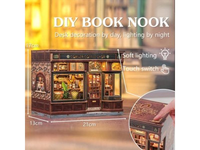 MINIATURE HOUSE - DIY- Corner Coffee Shop - 294pc+Eclairage LED 