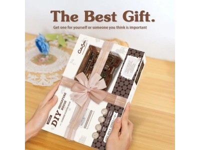 MINIATURE HOUSE - DIY- Corner Coffee Shop - 294pc+Eclairage LED 